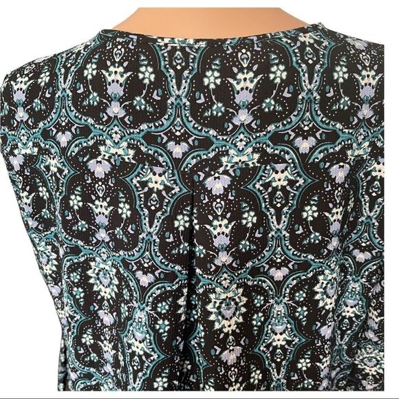 NWT DownEast Green Geo Tie Sleeve Shift Dress Size Medium New With Tag - Picture 6 of 14